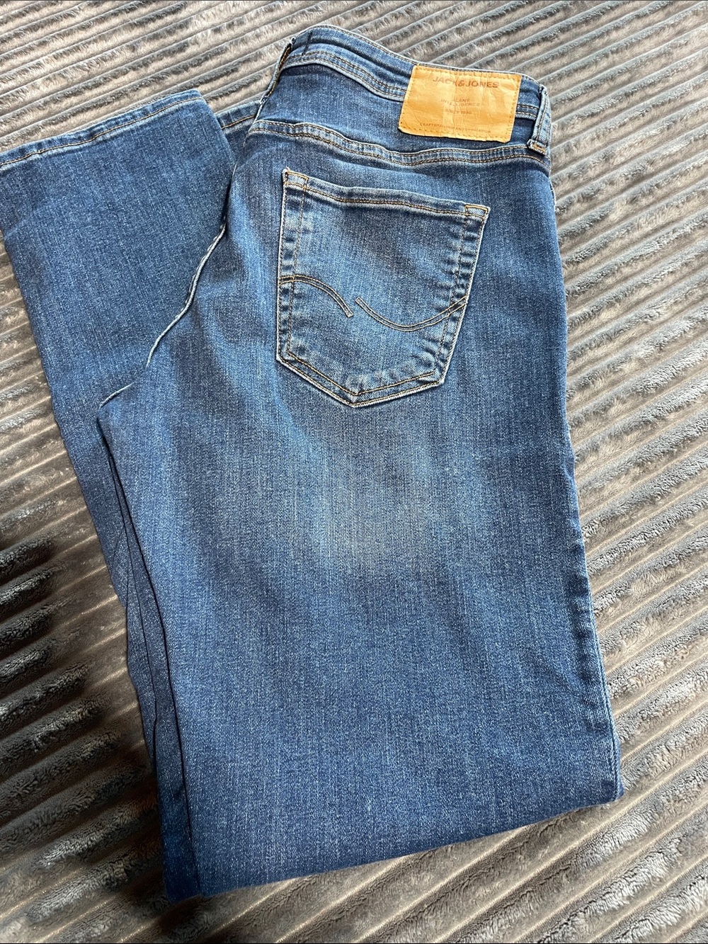 Jack & Jones Slim Glenn Jeans in Mid Blue